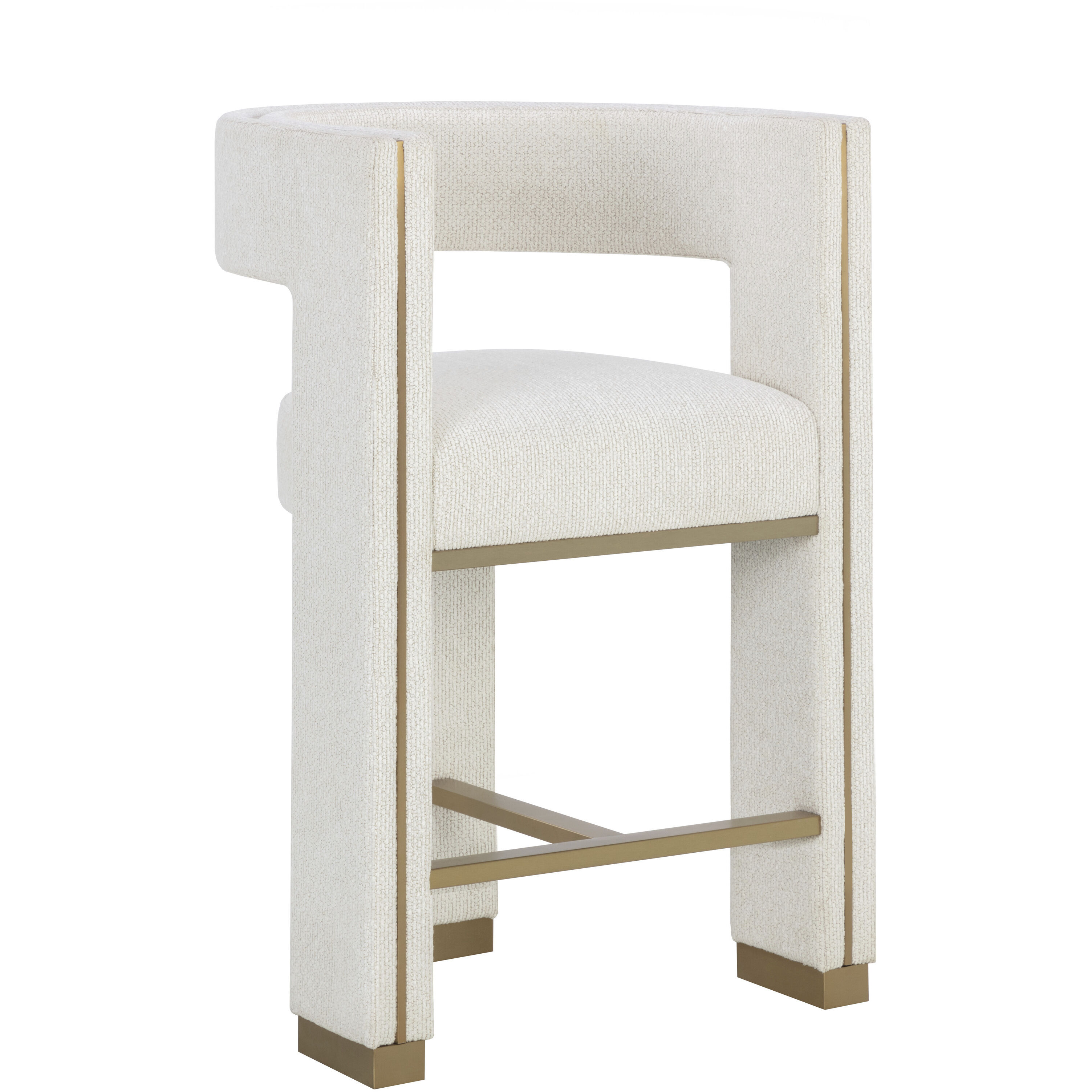 Adamina 36.25 inch Rhea Light Barley Counter Stool